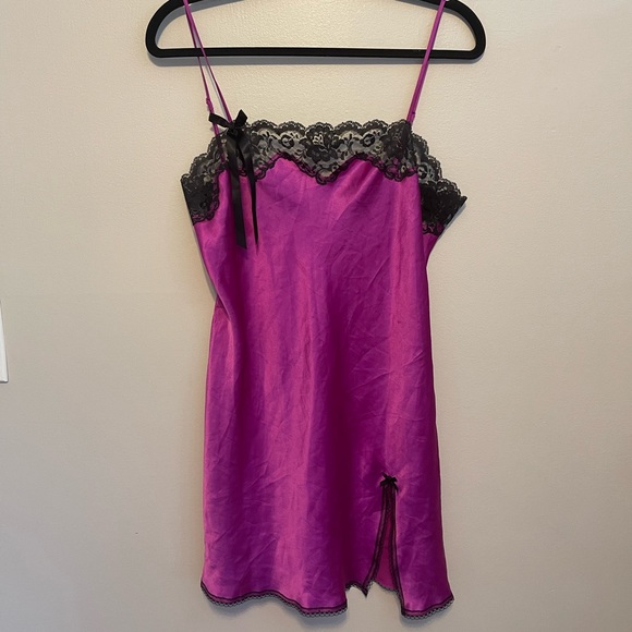Victoria's Secret Other - Victorias Secret Satin and Lace Babydoll Dress